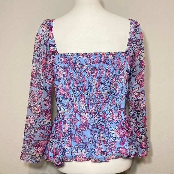 NWT FRENCH CONNECTION Women’s Hallie Peplum Smocked Back Halter Top Size Large - Picture 7 of 16